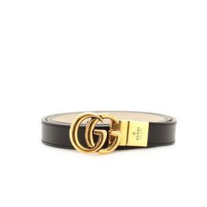 Gucci GG Marmont Reversible Belt Leather Thin 90 Black